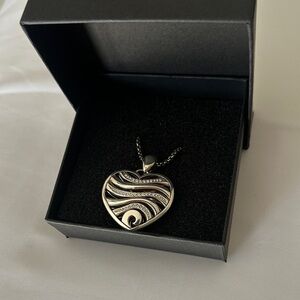 Brighton Oceanus Heart Necklace (Silver)